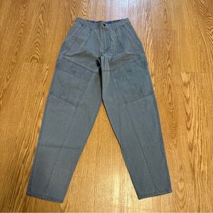 Vintage Bugle Boy Parachute Cargo Pants Mens Size 29M Gray Cargo 80s